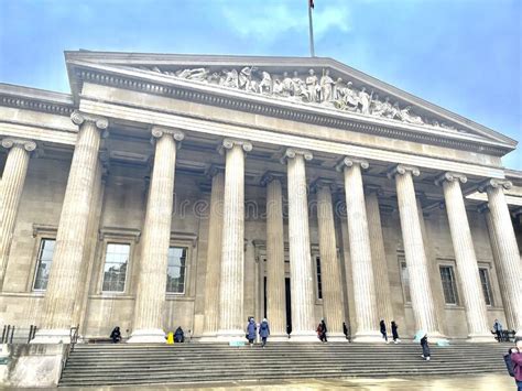 british museum   sunny weather editorial stock image image