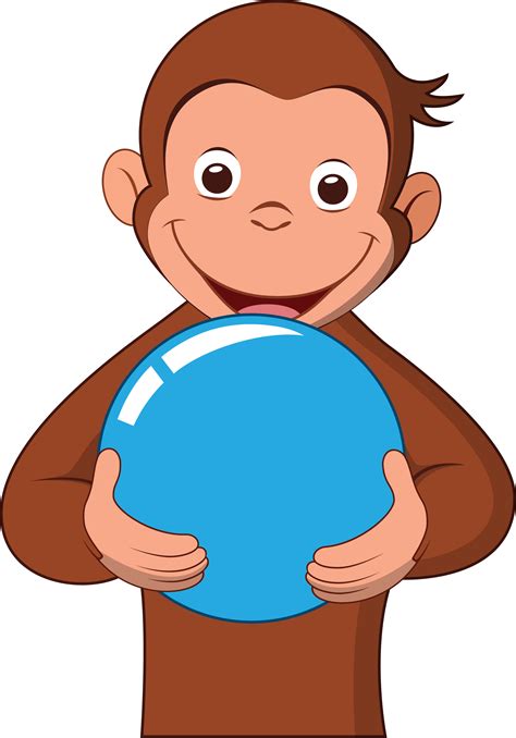 Curious George with a blue ball by Bang-a-rang on DeviantArt