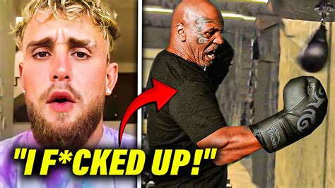 Video Jake Paul Reacts To New Mike Tyson Training Footage Hes