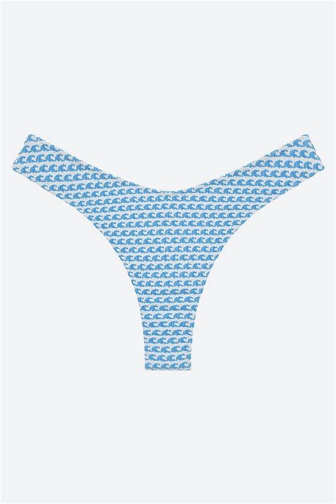 Montce Lulu Zig Zag Stitch Bikini Bottom In Wave Repeat Shopperboard