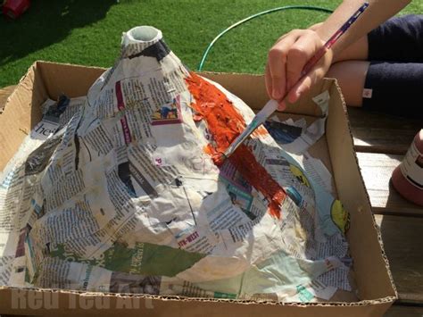 How To Make A Papier Mache Erupting Volcano For The Science Fair Easy