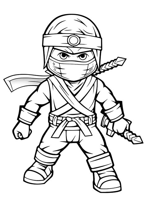 Lego Ninjago : Ninja ready to attack - Ninjago Coloring Pages for Kids