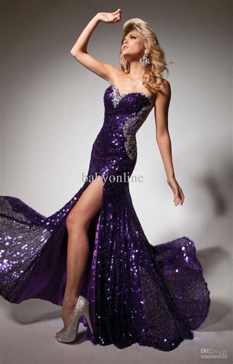 Purple Sequin Prom Dress Prom Pinterest