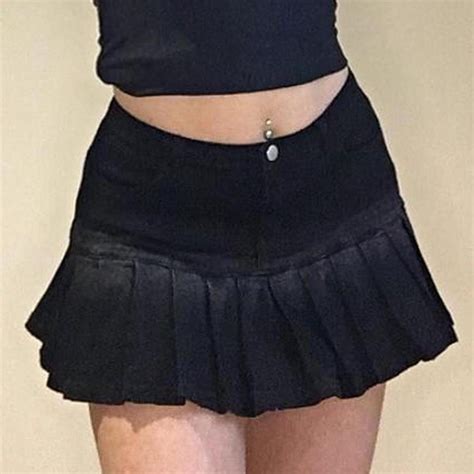 I Am Gia Denim Pleated Skirt Super Cute Repop Just Depop