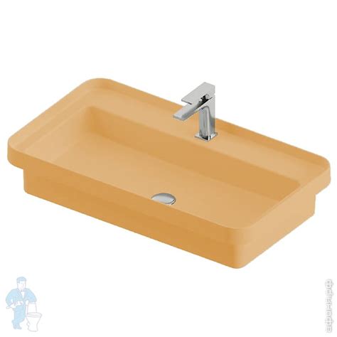 Раковина ArtCeram Fuori Scala 800х450 врезная/накладная, оранжевая ...