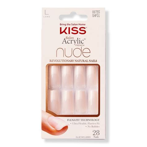 Kiss Salon Acrylic French Nude Nails Nude Nails Fashion Nails Pink Gel Nails