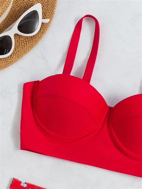 Floral Ruched Push Up High Waisted Bikini Swimsuit SHEIN USA