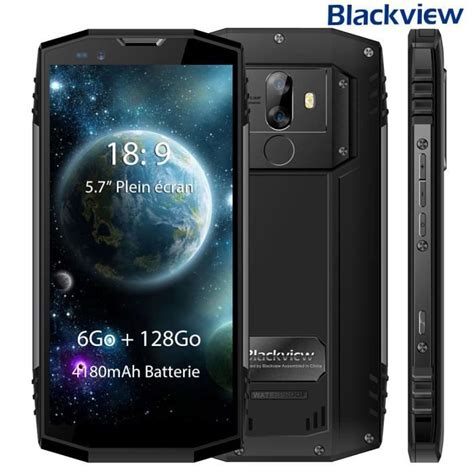 Blackview Bv Pro Smartphone Go Rom Ip Tanche Gris