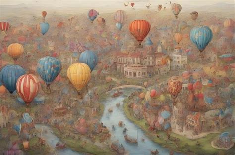 Premium Photo Whimsical Hot Air Balloon Festival