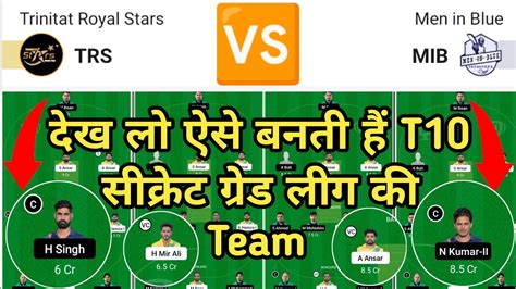 Trs Vs Mib Dream11 Prediction Trs Vs Mib Dream11 Team Trs Vs Mib