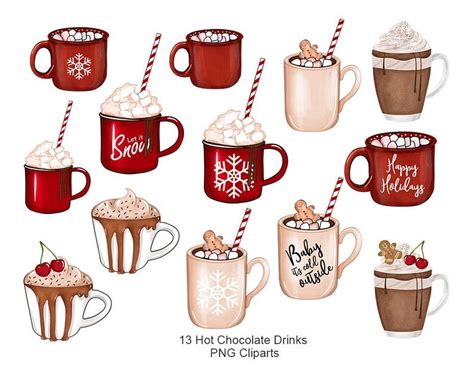 Christmas Hot Chocolate Png Clipart Cozy Cliparts Holiday Cliparts Cozy