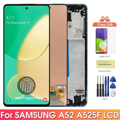 AMOLED-A52-Screen-for-Samsung-Galaxy-A52-A525F-525F-DS-Lcd-Display ...
