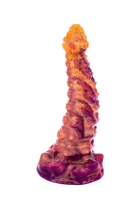 Orange Purple Koda Fantasy Kraken Tentacle Dildo Cm Etsy