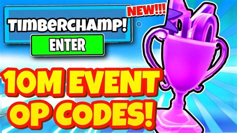 All New Secret M Event Update Op Codes In Roblox Timber Champions