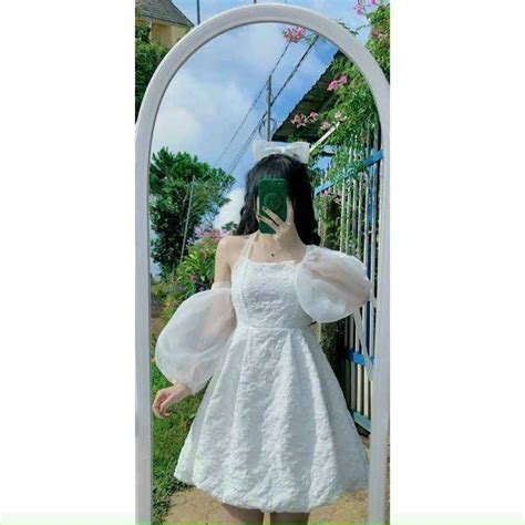 Sale Hot N V Y M G M C Y M R T Vai Tay Ph Ng Ph I Voan Nh N Sau L Ng M U Tr Ng En