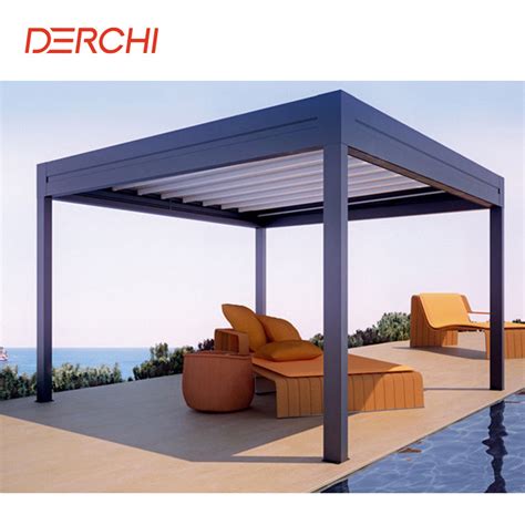 Pergola Roofing Material Motorised Outdoor Gazebo Modern Aluminium