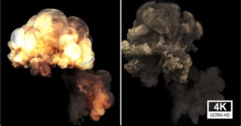 Exploding Fire Smoke 4k Motion Graphics Incluyendo 4k Y Revelar