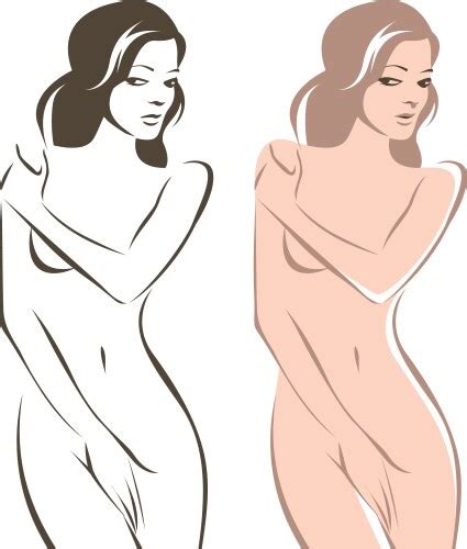Sexy Naked Plus Size Black Bbw Curvy Woman Vector Image