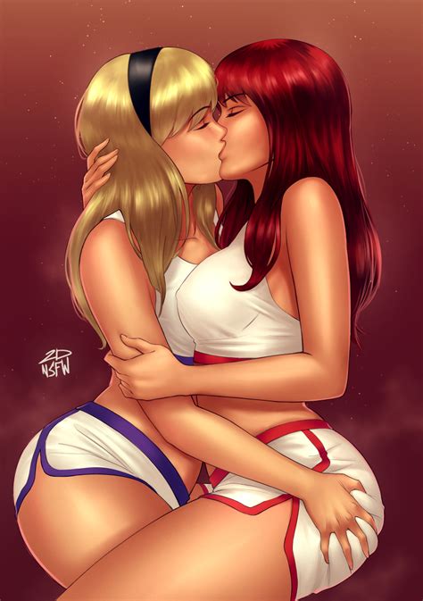 Rule 34 2dnsfw 2dswirl 2girls Ass Grab Big Ass Big Breasts Blonde