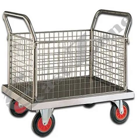 East Zone Stainless Steel Laundry Trolley For Industries Bucket