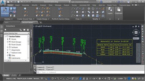 Annotating Cross Sectional Volumes Using A Dynamic Civil 3D Table Style