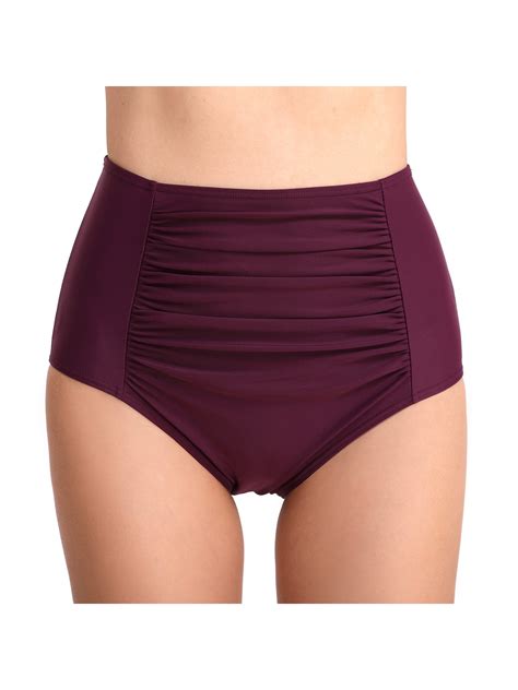 Csndyce Women S High Waisted Swimwear Bottoms Ruched Tummy Control Bikini Tankini Swimsuits
