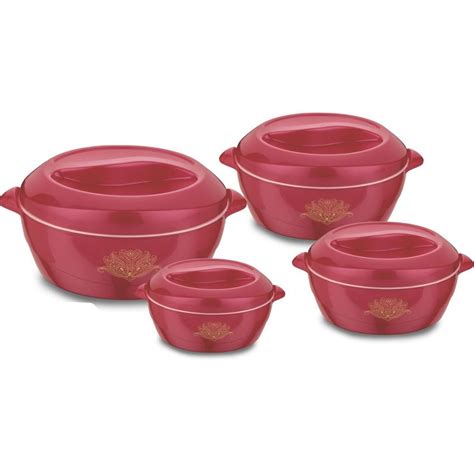 Palmline Plastics Printed Feast Plastic Hot Pot Gift Set For Home Capacity Ml At Rs