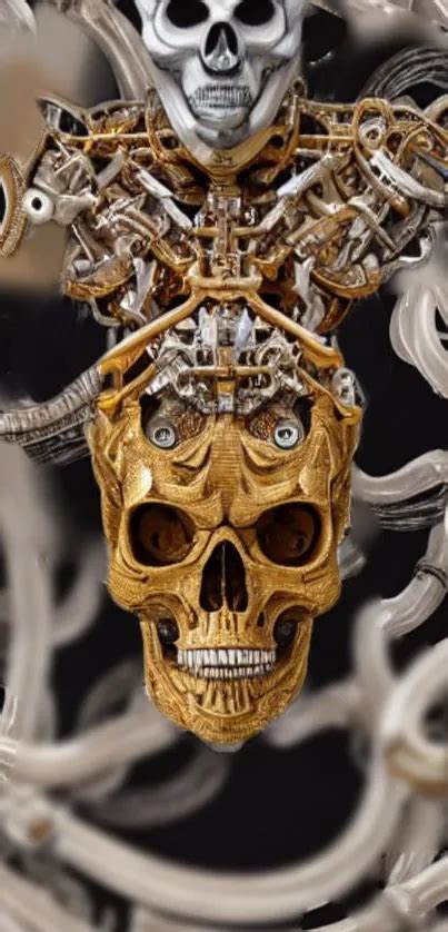 Intricate Skull Mechanics Design - free download