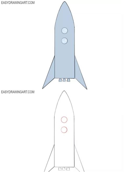 easy rocket drawing ideas   draw  rocket
