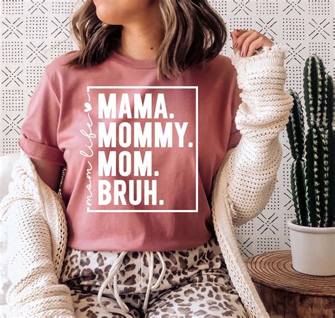 Mama Mommy Mom Bruh Svg Png Mothers Day Svg Mom Shirt Svg T For