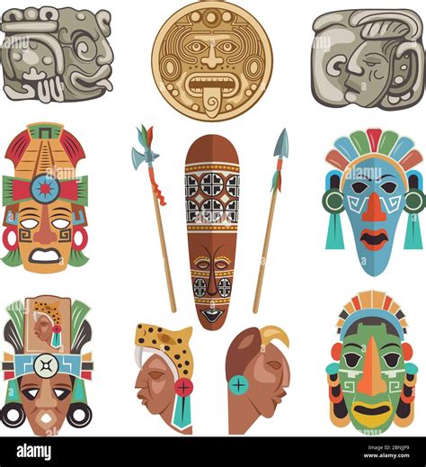 Mayan Antique Symbols And Pictures Stock Vector Image And Art Alamy