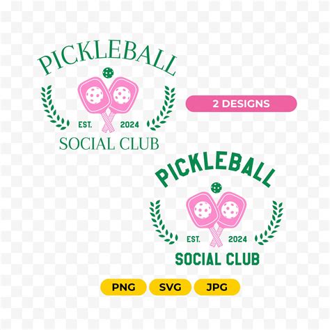 Pickleball Social Club Png Svg Social Club Png Pickleball Design