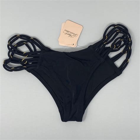 Agent Provocateur Swim Agent Provocateur Montana Black Cage Bikini Bottom Ap2 Small Nwt