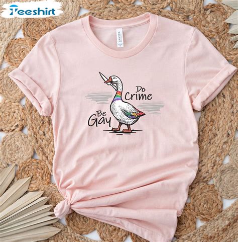 Be Gay Do Crime Funny Duck Goose Shirt