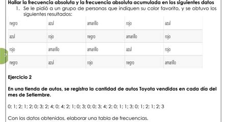 Solved Hallar La Frecuencia Absoluta Y La Frecuencia Absoluta