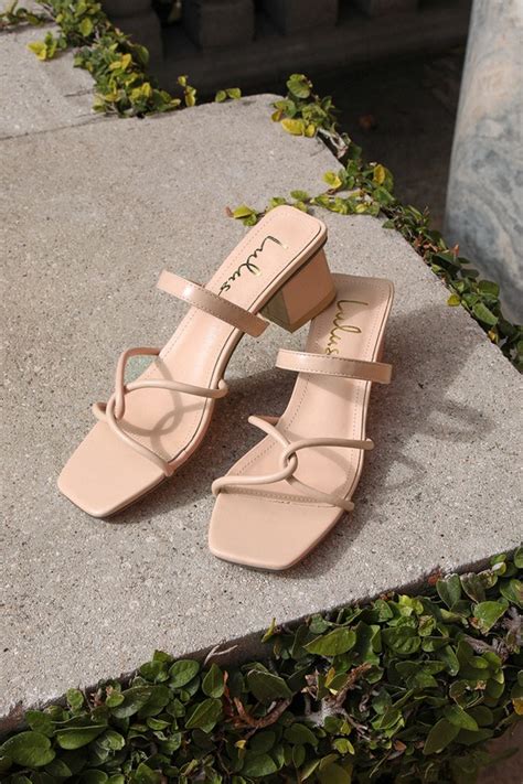 Light Nude Sandals High Heel Sandals Strappy Slide Sandals Lulus