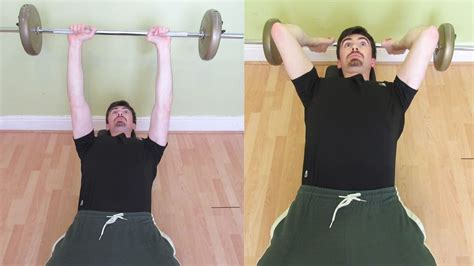 Overhead Barbell Tricep Extension Tutorial (Straight Bar)