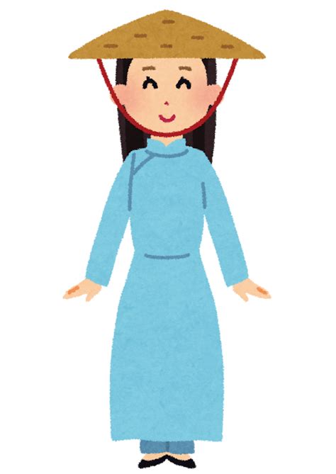 アオザイを着たベトナムの女性のイラスト かわいいフリー素材集 いらすとや