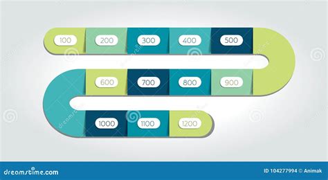 Snake Infographic Template Diagram Chart Timeline Stock Vector