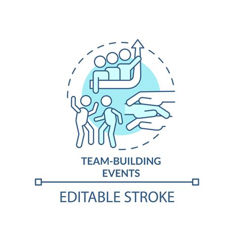 Team building events turquoise concept icon 16089654 Vector Art at Vecteezy