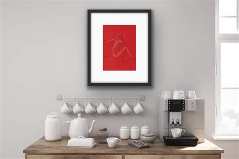 Red Nude Drawing By Olga Ivanova Artfinder