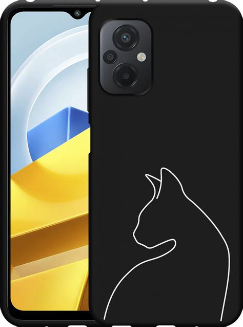 Poco M Hoesje Zwart Kattencontour Ii Designed By Cazy Bol