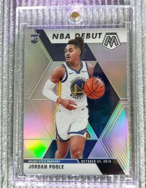 Jordan Poole Panini Mosaic Nba Debut Silverprizm Rc