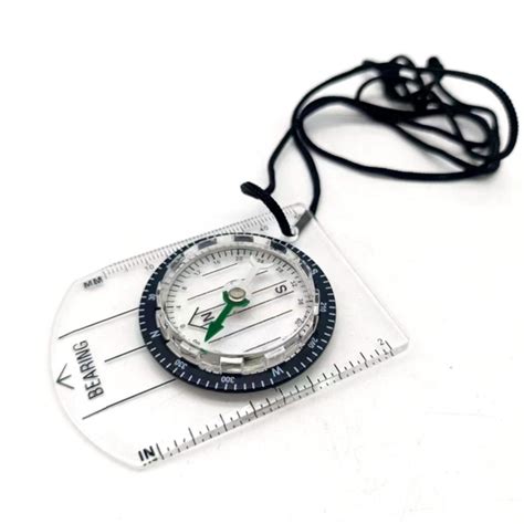 Компас для ориентирования жидкостный с линейкой; туристический ...