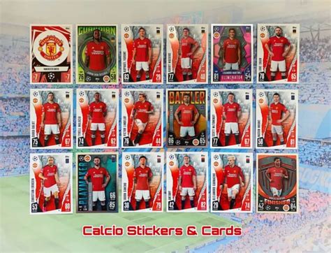 TOPPS MATCH ATTAX 2023 24 Full Manchester United Team Set All 18 Cards