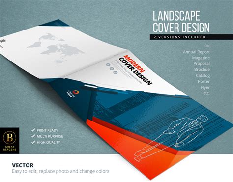 Landscape Cover Design For Brochure Report Magazine 1 Images