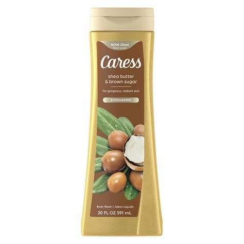 Caress Body Wash For Women Shea Butter And Brown Sugar Shower Gel For