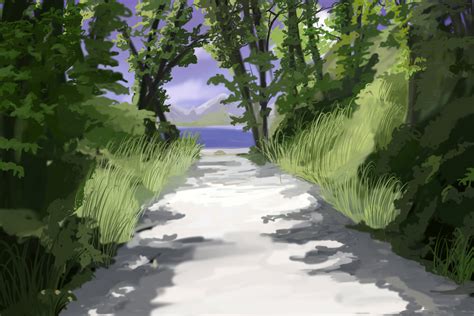 Forest Path Anime Background by wbd on DeviantArt