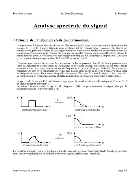 Analyse Spectrale