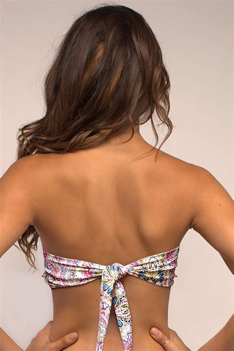 Romance Ruffle Bandeau Side Tie Bikini Pily Q Rio Bum
